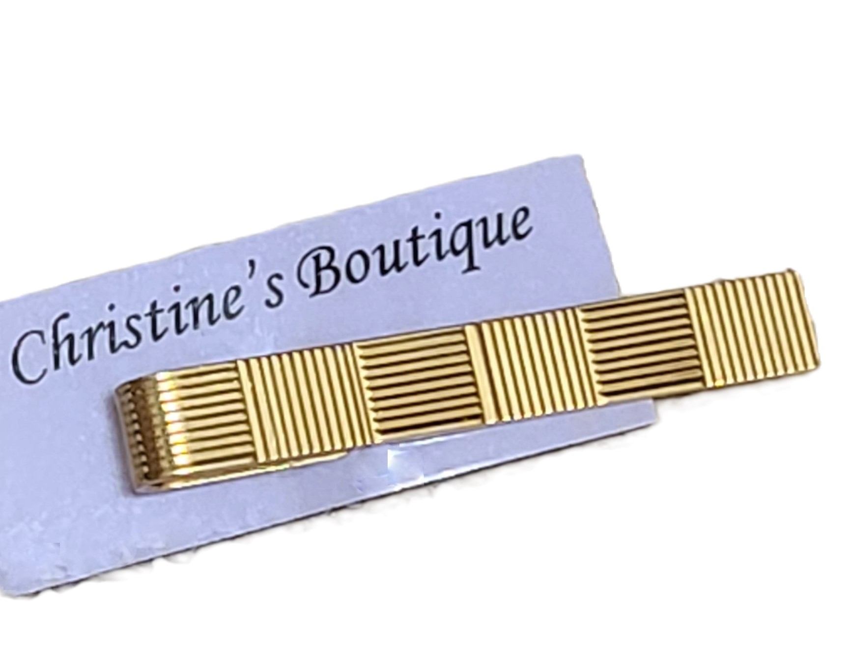 Vintage Gold Tie Clip - Signed Vermeil Avedon - Click Image to Close
