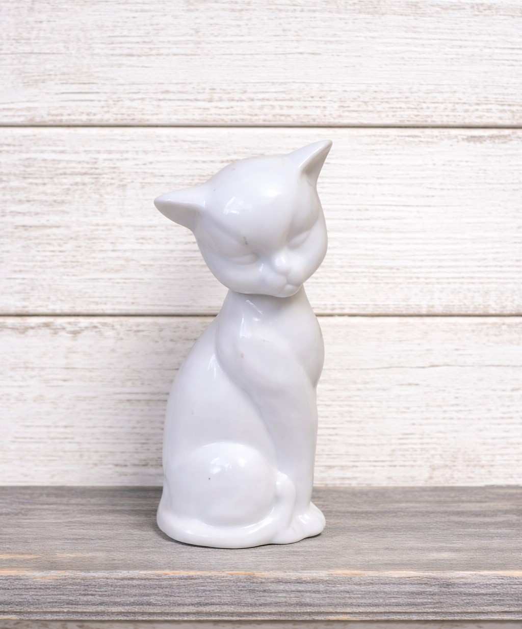 Cerarmic Cat Figure Signed UCGU Taiwan Pottery