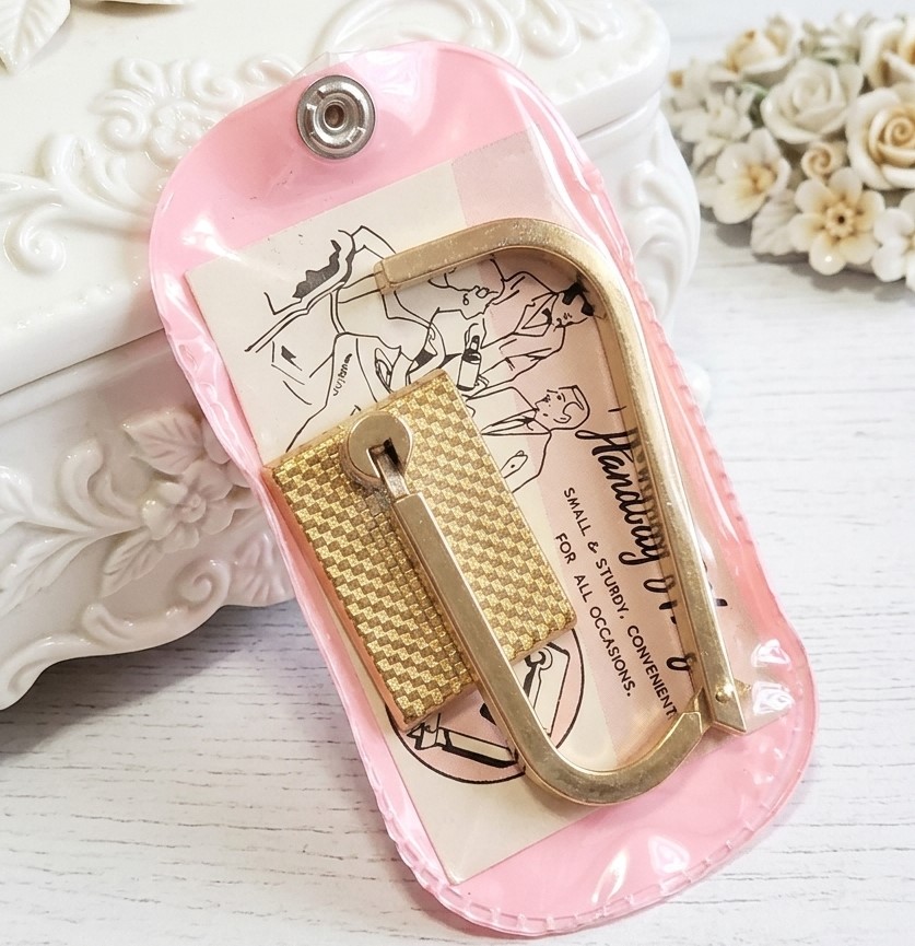 Vintage Fold Up Handbag Hanger in Pouch