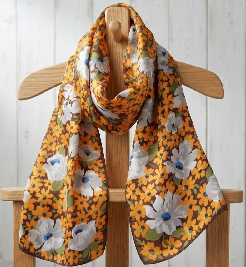Scarf by Glentex Vintage 60's Flower Power Made in Japan