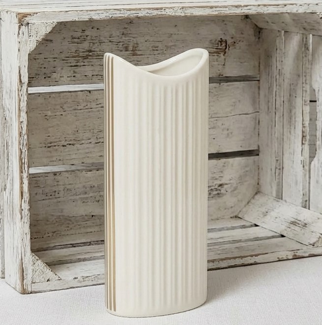 Lenox Vase Modern Style Signature Gold Trim 7"