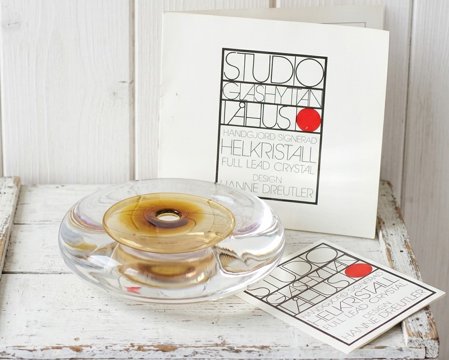 Hanne Dreutler Lead Crystal Glass Sculpture - Sweden