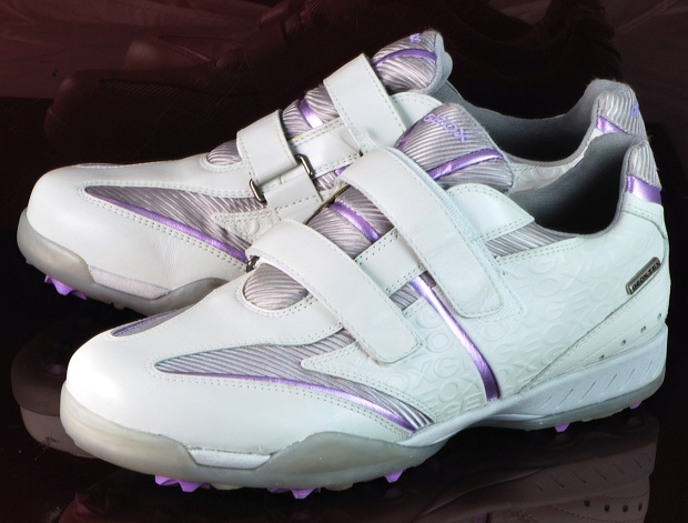Geox Fusion Golf Shoes White w/LiliacTrim NWT Size 8