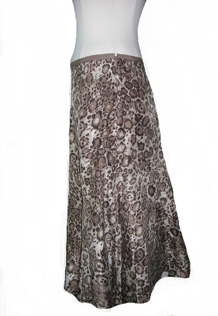 Liz Claiborne Silk Leopard Pattern Fit and Flare Skirt