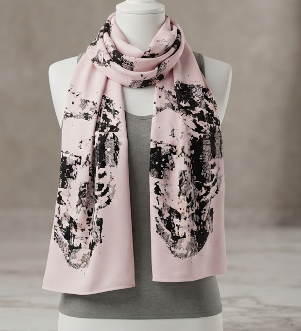 Rock & Republic Gray Tank Top Matching Scull Scarf NWT