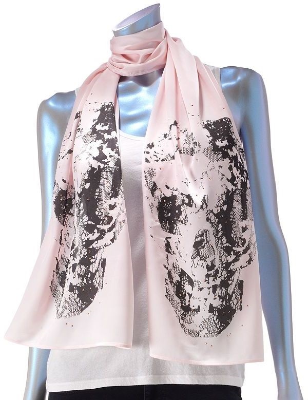Rock & Republic White Tank Top Matching Scull Scarf NWT - Click Image to Close