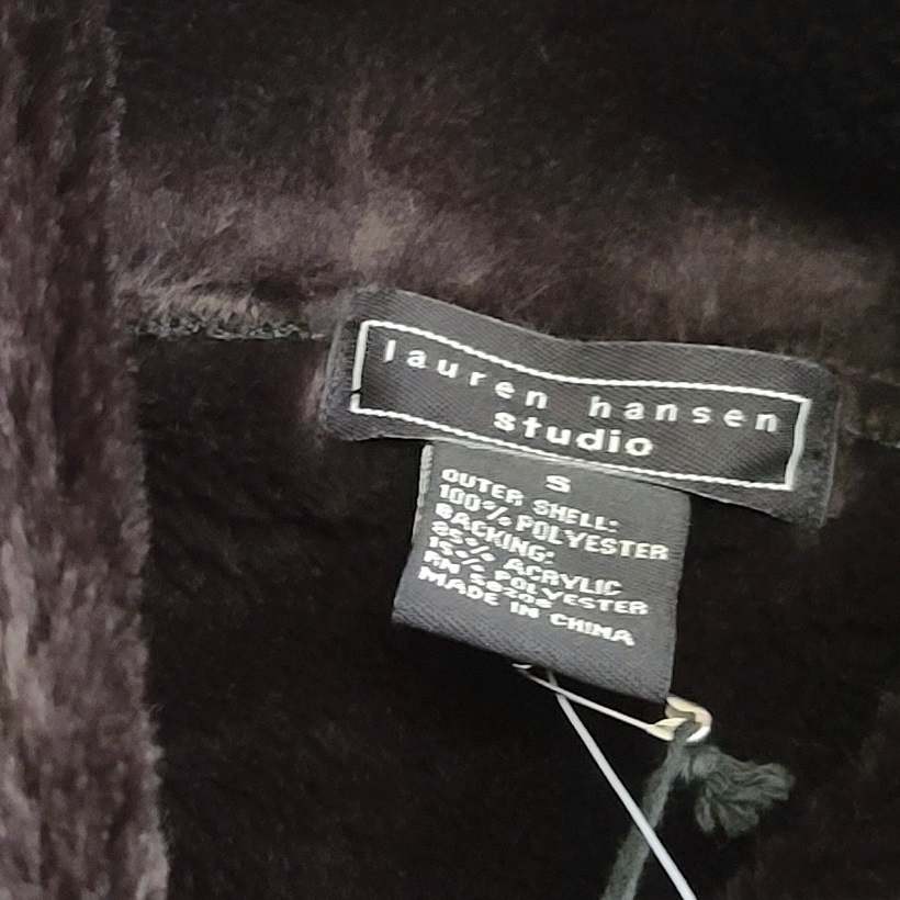 Lauren Hansen Studio Black Faux Fur Vest NWT