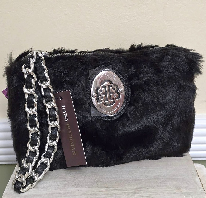 Fur wristlet purse, by Dana Buchman - Click Image to Close