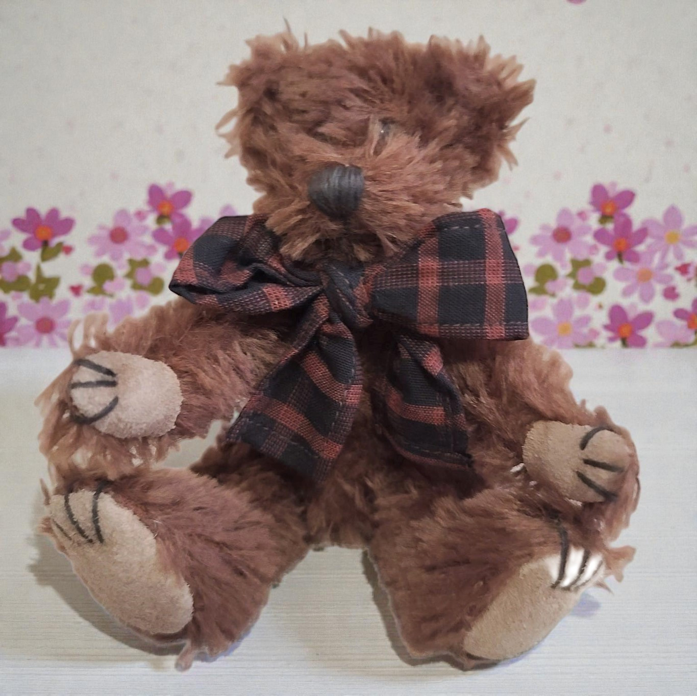 Boyds Bear Mohair Collection 97-98 Retired Plaid Bow