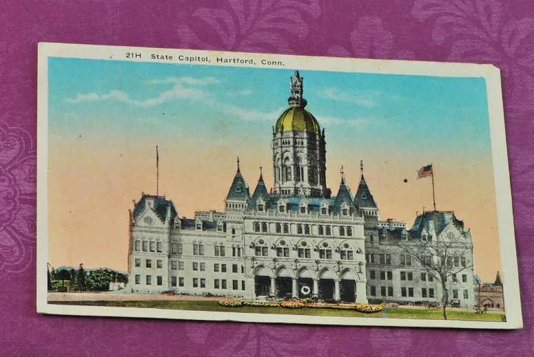 Postcard 1917 State Capital Building, Hartford, CT