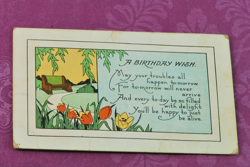 Postcard 1917 A Birthday Wish