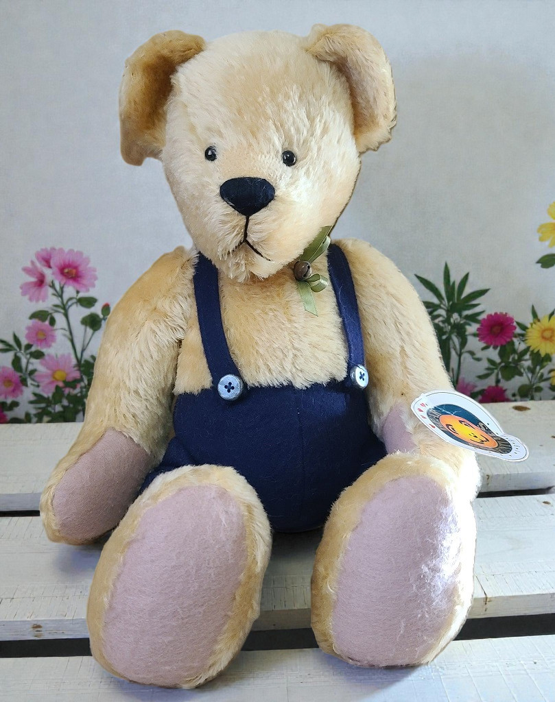 Bear Essentials Retired 1998 Mohair Bear Spencer w/ Suspenders