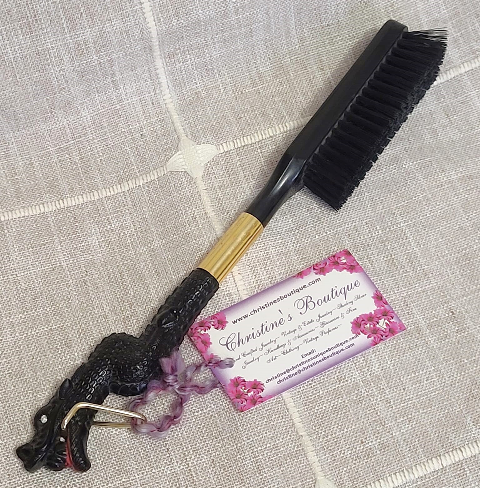 Vintage Dragon Head Shoeshine Brush Japan - Click Image to Close