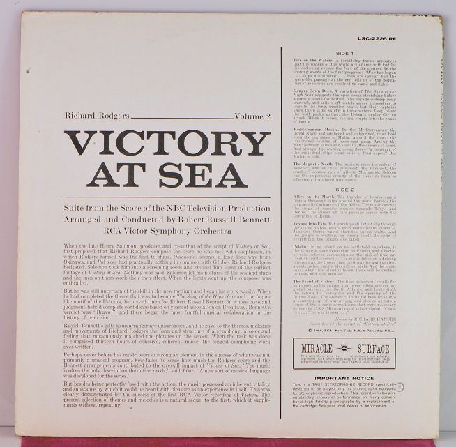 Victory at Sea by Robert Russell Bennett Vol 1, 2 & 3 Record Lot