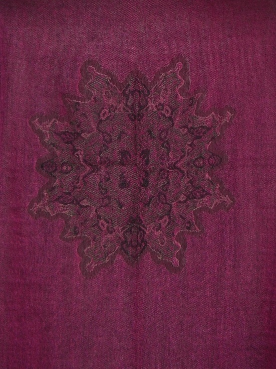 Scarf Shawl Pashima Silk Butterfly Pattern Reverisble Color
