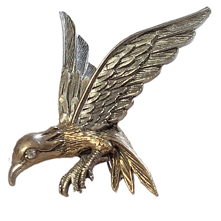 Eagle 3-D Detailed Pin Signed Art - Click Image to Close