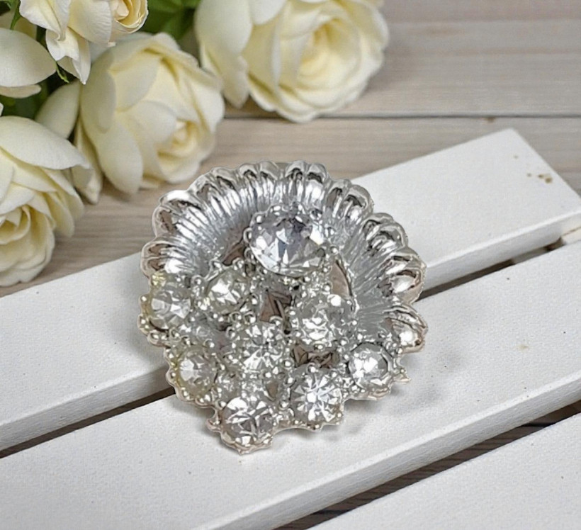 Rhinestone scatter pin, vintage pin