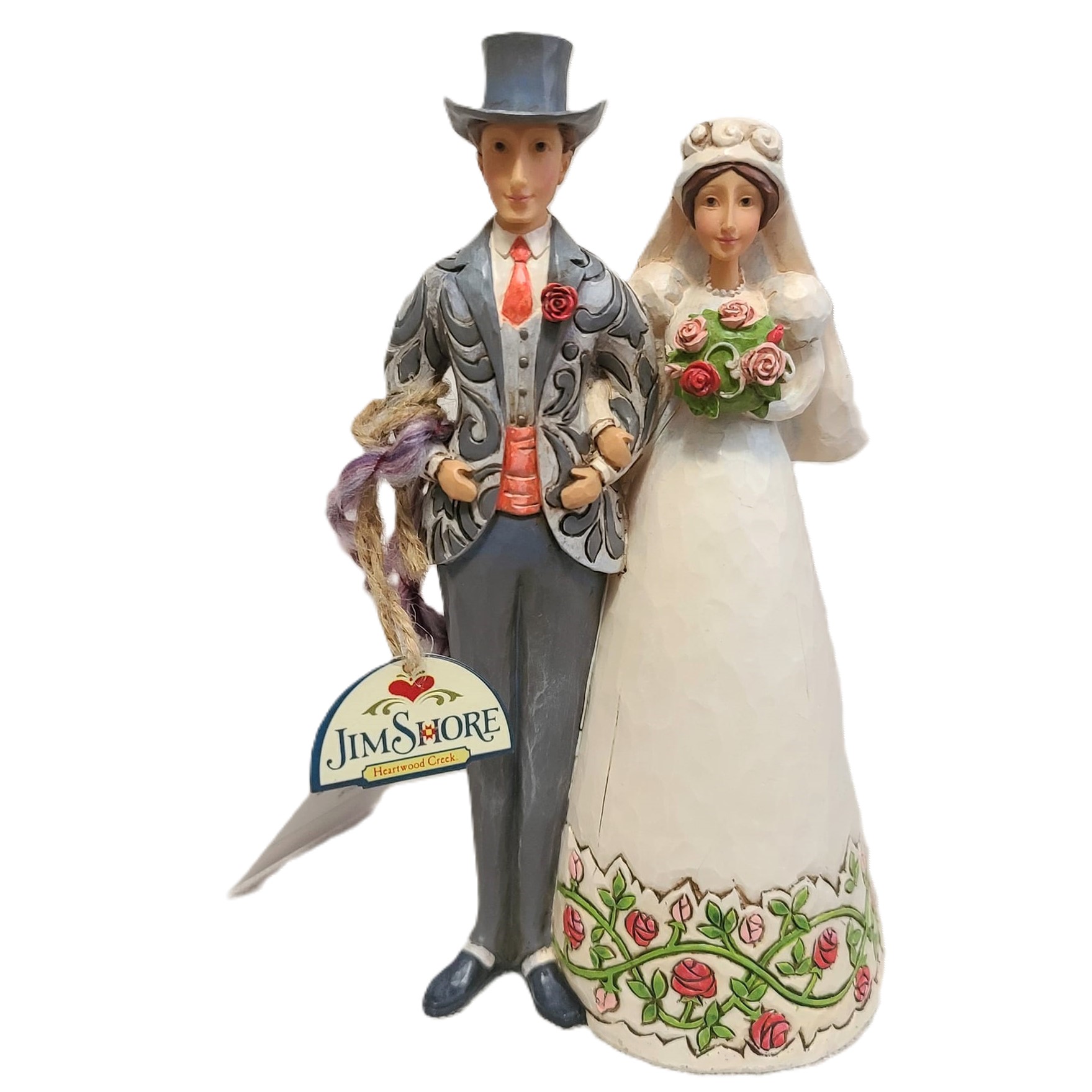 Jim Shore Cake Topper Bride and Groom Victorian - Click Image to Close