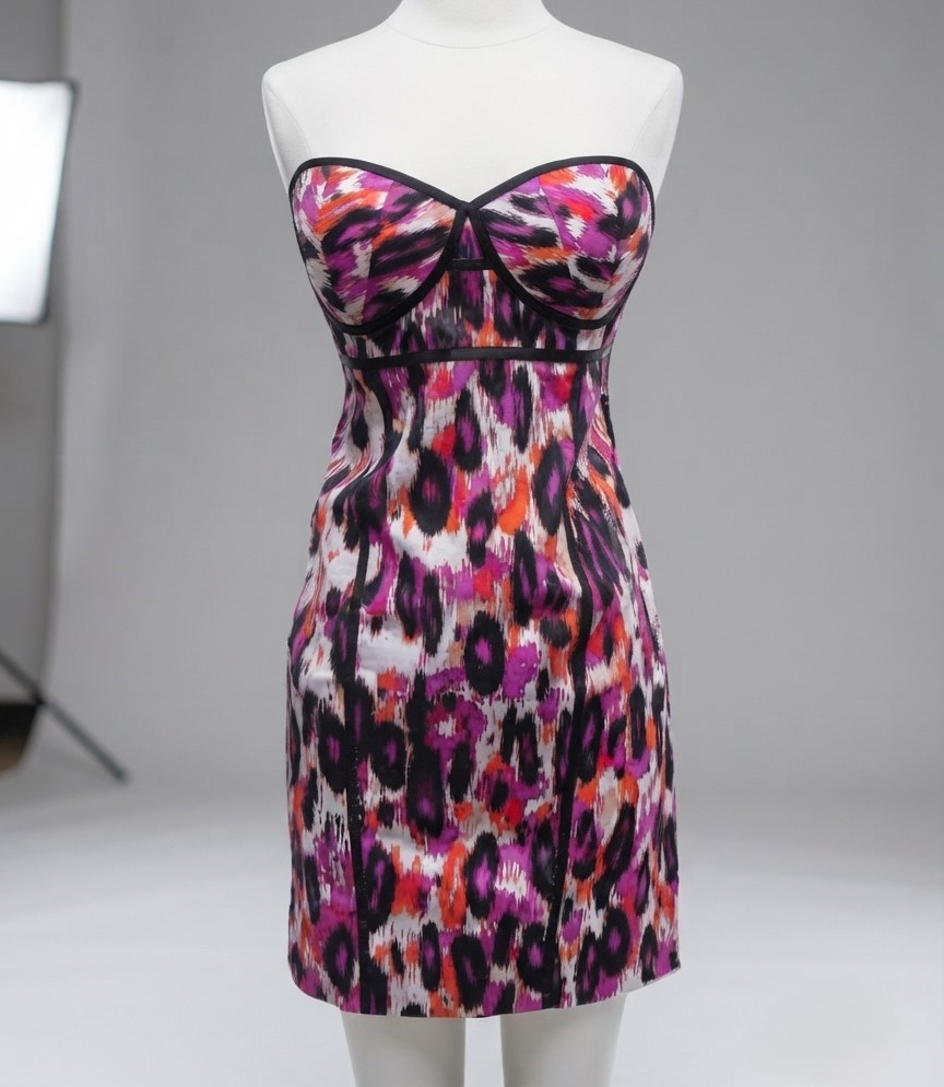 Sofia Vergara Leopard Print Bustier Dress NWT