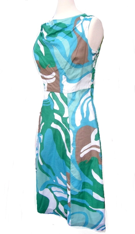 Merona Green & Taupe Swirl Print Sundress NWT