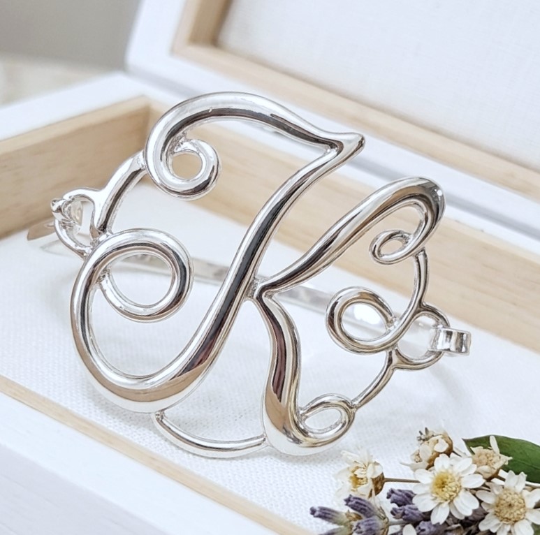 Fashion Initial Bracelet Letter "K"