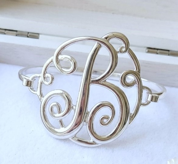 Fashion Initial Bracelet Letter "B"