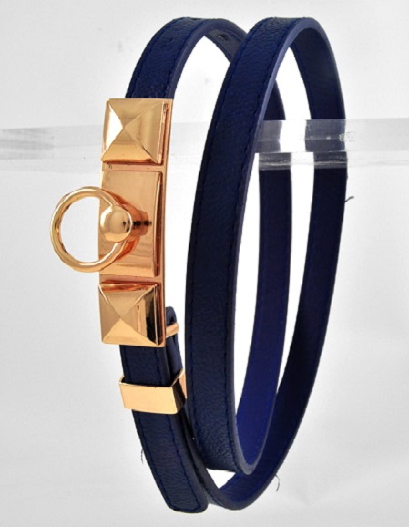 Belt - Classic Look O--Ring - Navy Blue