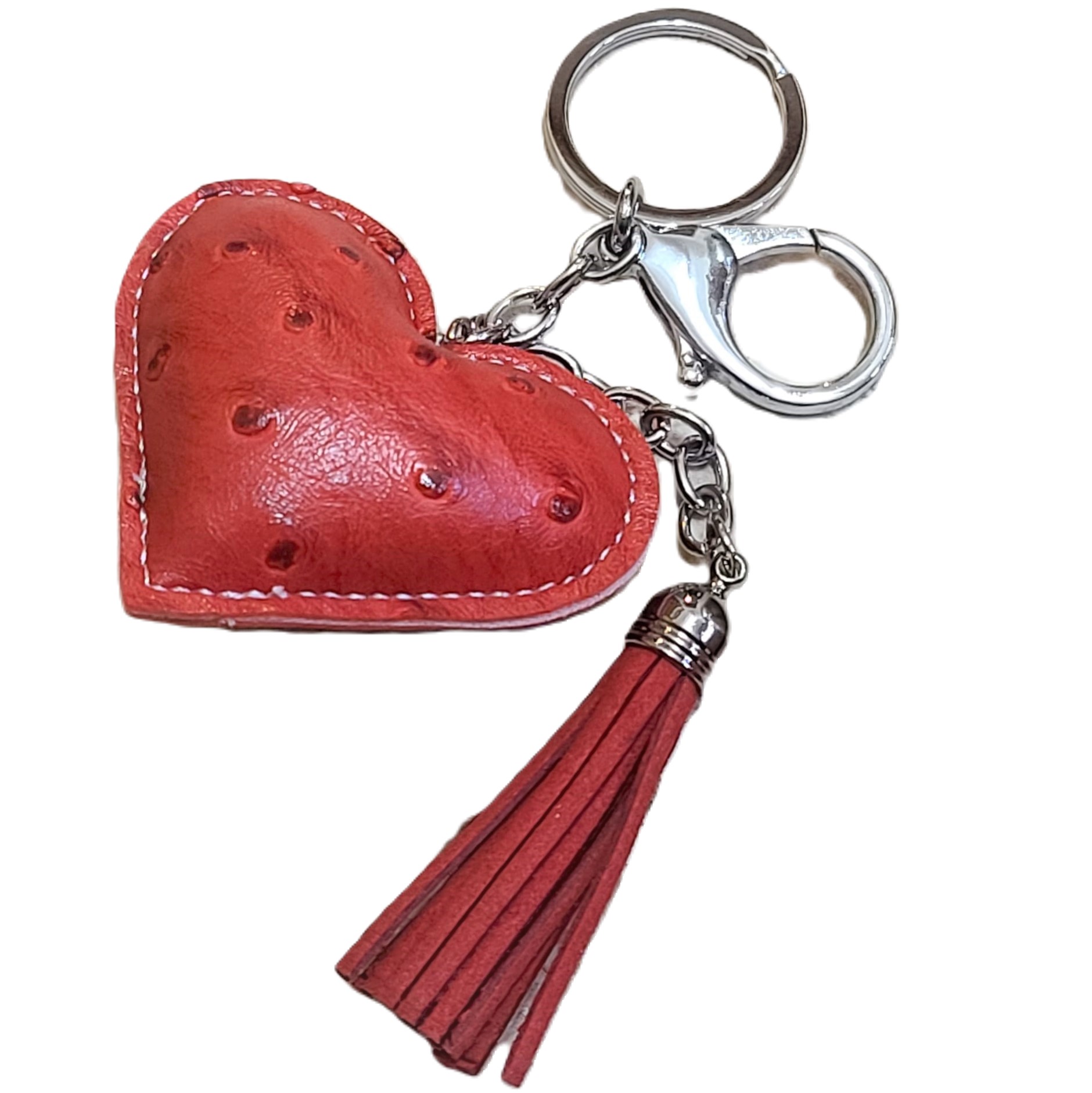 Key Chain - Red Heart with Tassel - Click Image to Close