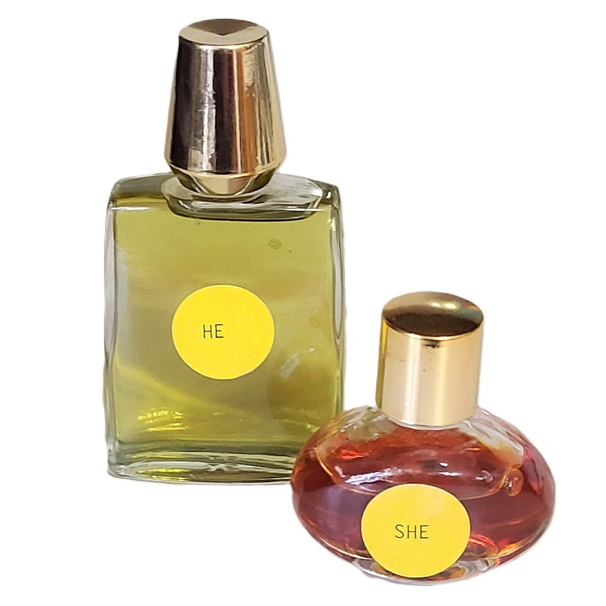 Vintage 1970's Nostalgic Mystery Perfumes"HE" & "SHE" - Click Image to Close