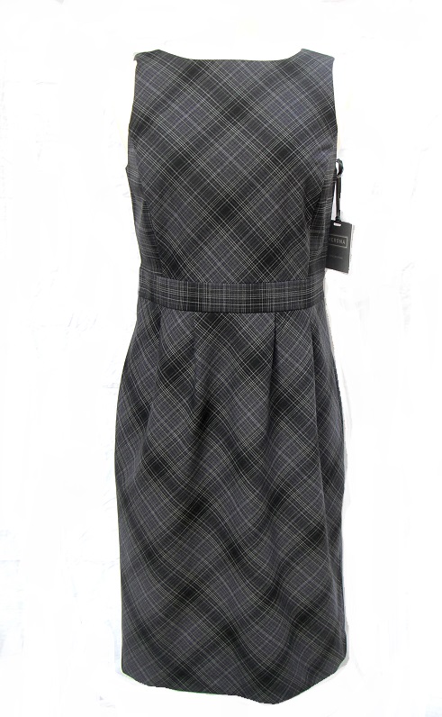 Merona Trouser Plaid Sheath Dress NWT - Click Image to Close