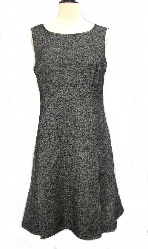 Tahari Wool Blend Tweed Fit and Flare Dress - Click Image to Close