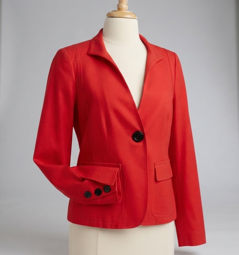 AK Anne Klein Red Fitted Blazer Jacket NWT AK Anne Klein Red Fitted Blazer Jacket NWT