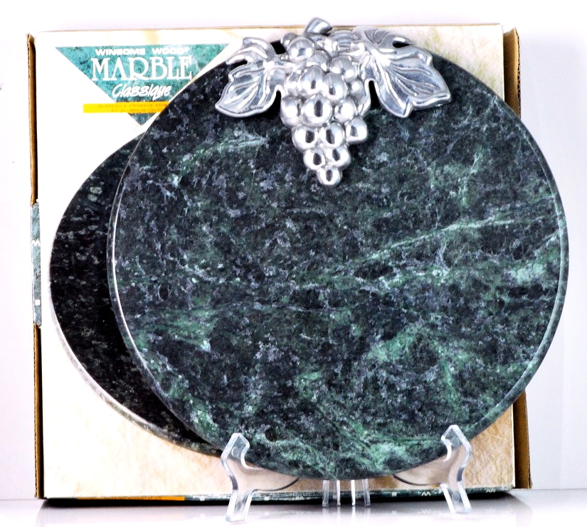 Winsome Wood Marble Classique 12" Round Cheese Board