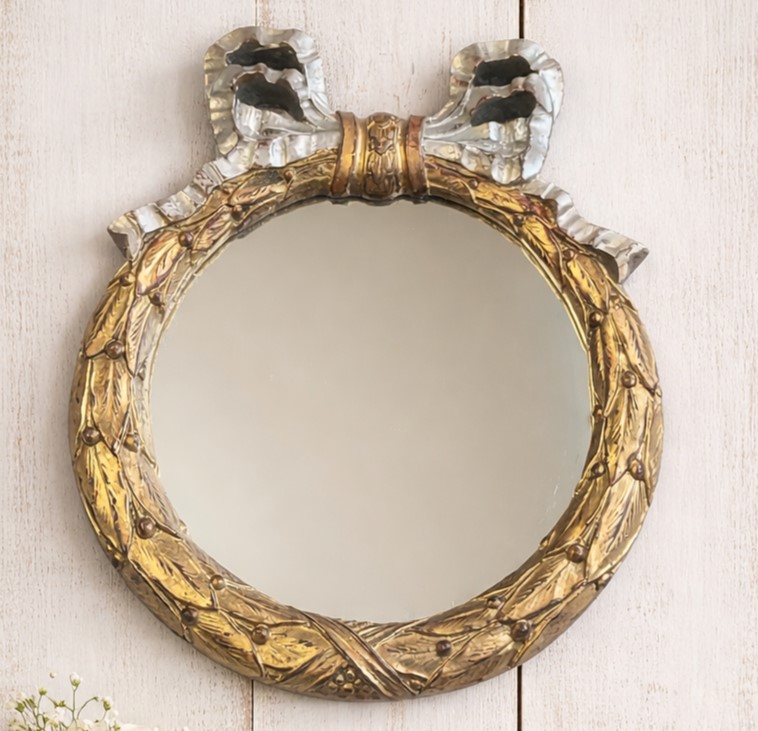 Wrapped up in a Bow Textured Wall Mirror