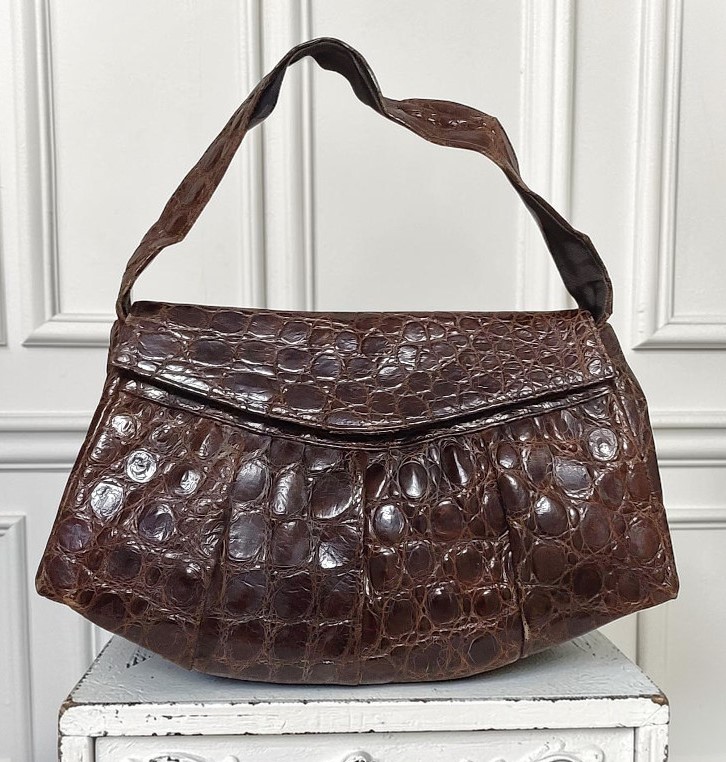 Vintage GABER BAGS Genuine Alligator Reptile Handbag