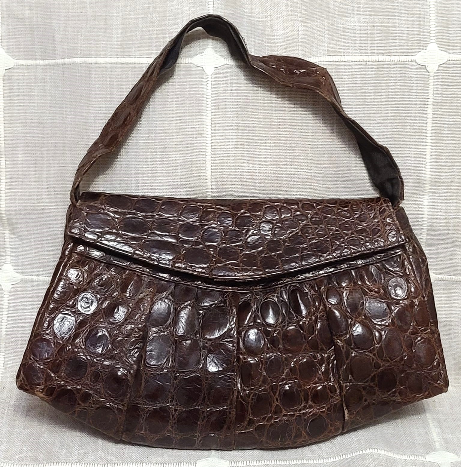 Vintage GABER BAGS Genuine Alligator Reptile Handbag - Click Image to Close