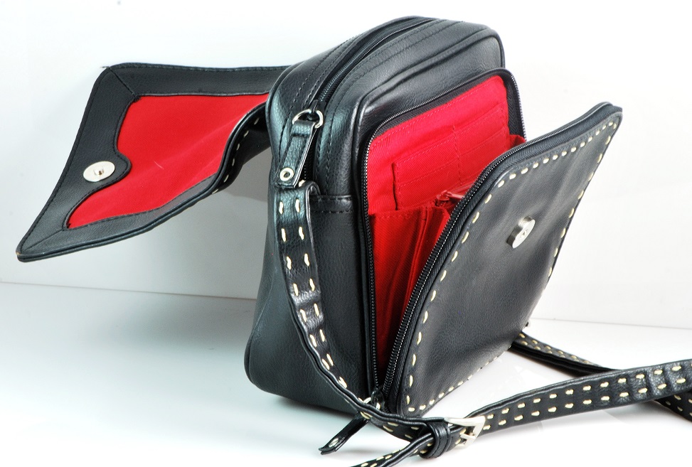 Nine West Black w/Contrast Stitch Cross body Handbag