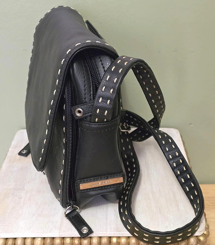 Nine West Black w/Contrast Stitch Cross body Handbag