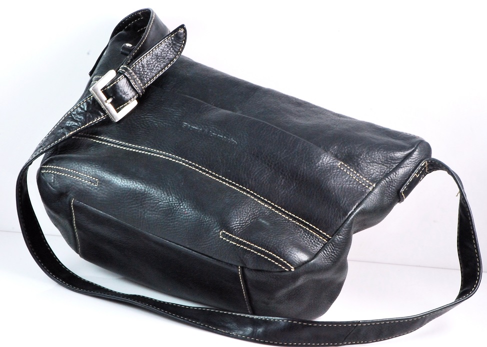 Stone Mountain Soft Leather Handbag w/contrast stitching