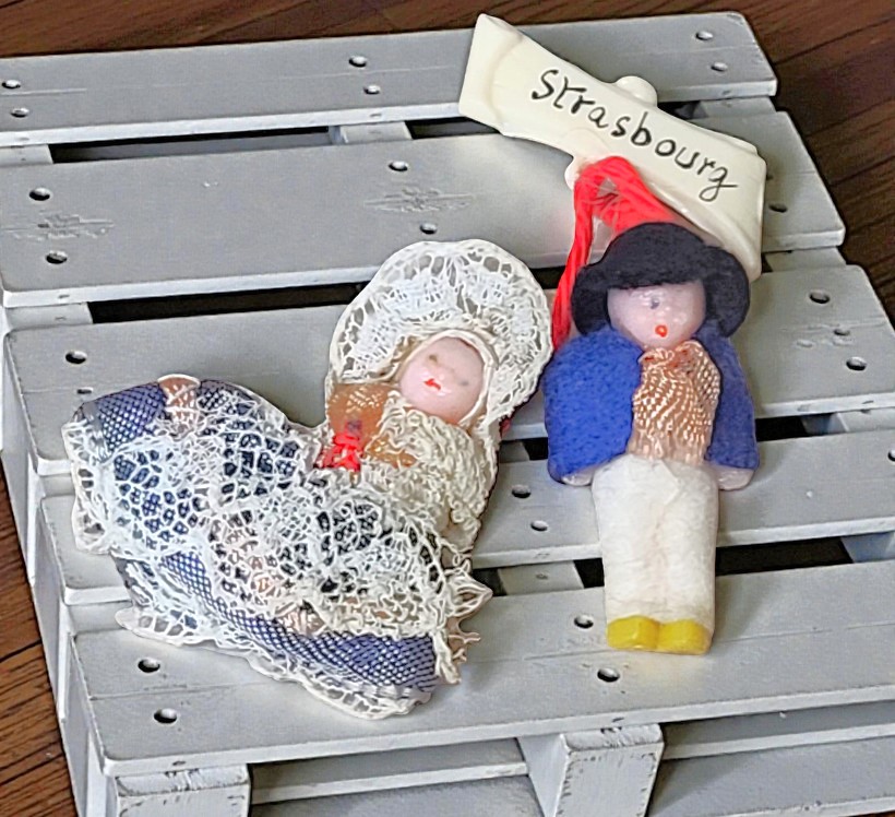 Mini Dolls Vintage Pin from Strasbourg, France