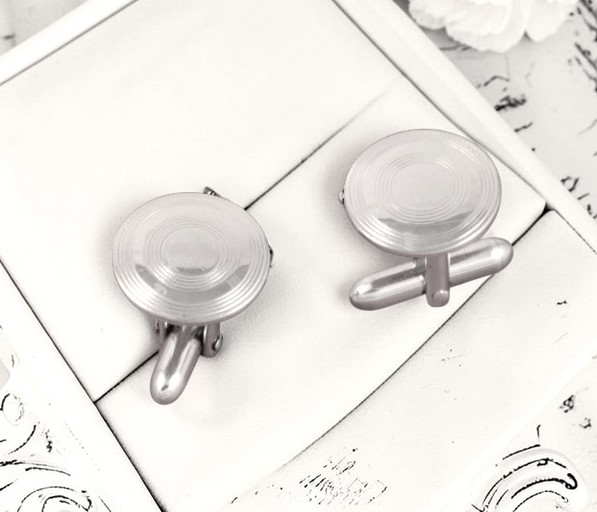 Round Circular Pattern Men's Cuff Links