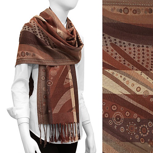 Scarf - Multi Color Abstract Pattern - Click Image to Close