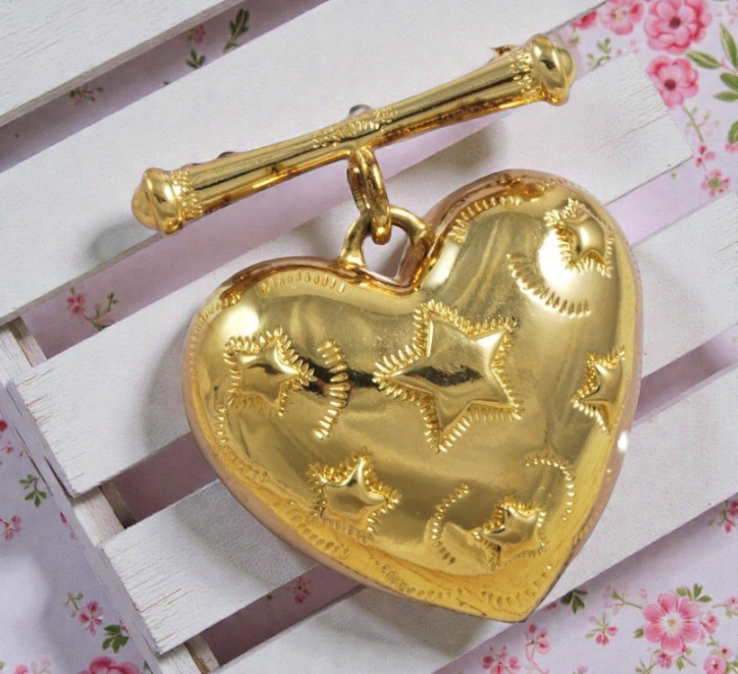 Trifari Heart with Stars Pin