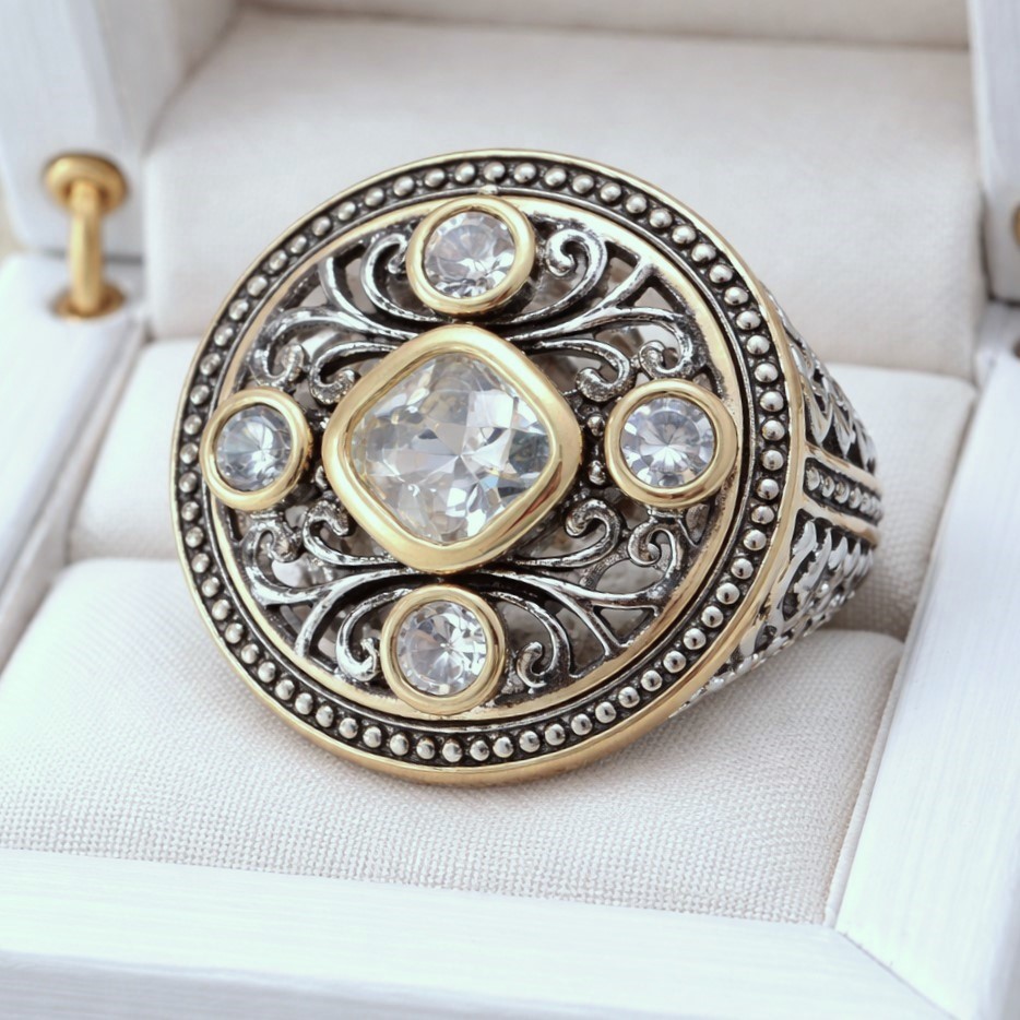 Fashion Statement Ring with Cubic Zirconia