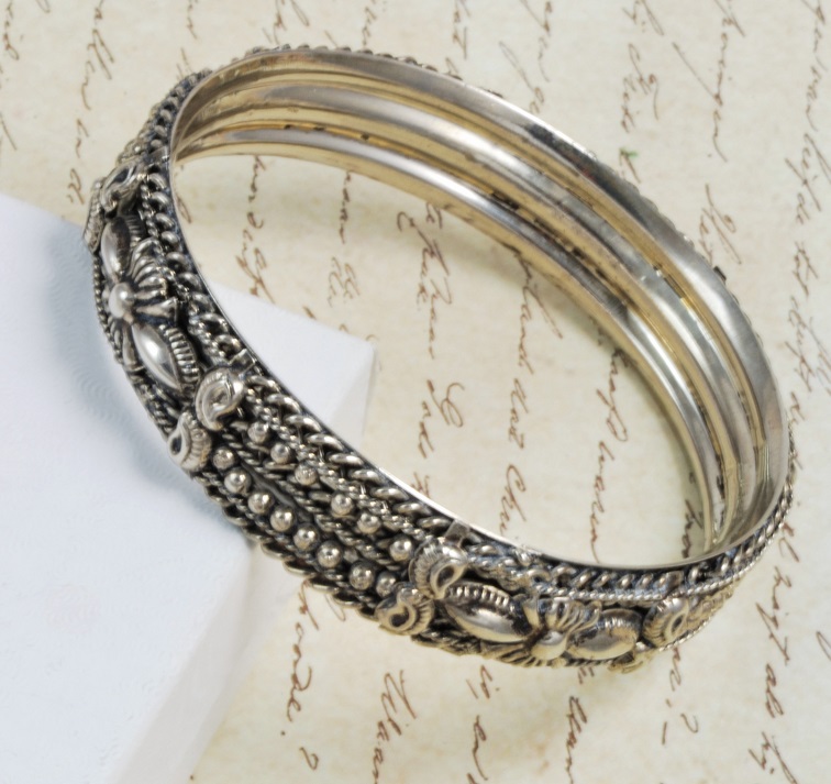 Ornate Filigree Gothic Bangle Bracelet