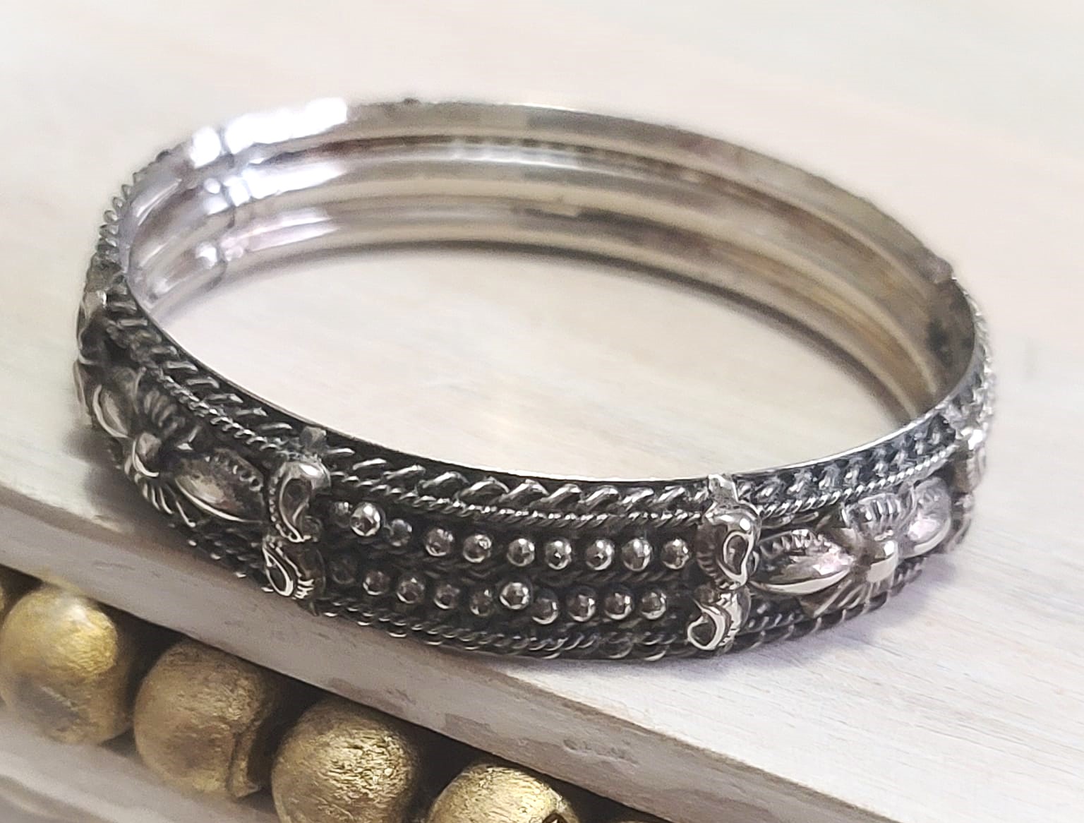 Gothic bracelet, vintage, intracate detailed bangle bracelet