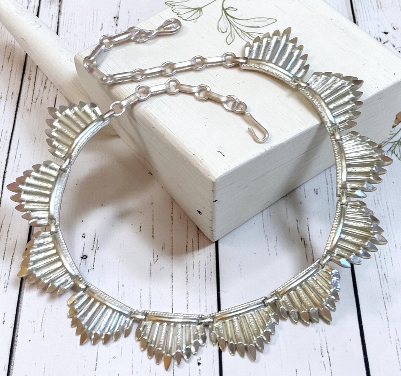 CORO Egyptian Inspired Choker Necklace with Extender Chain