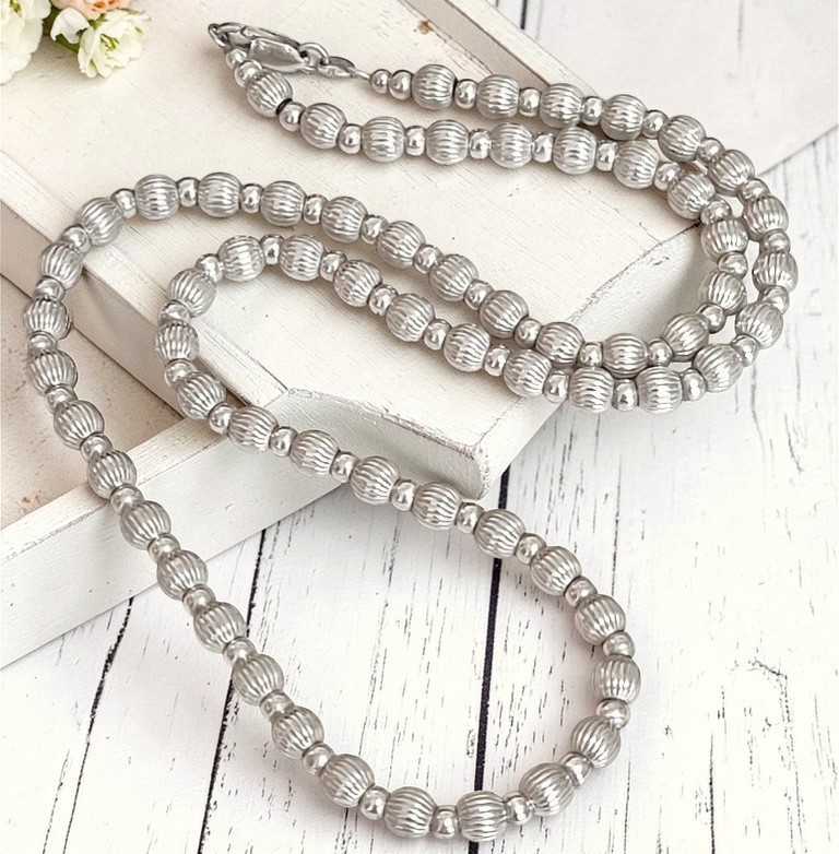 Sterling Silver Bead Necklace