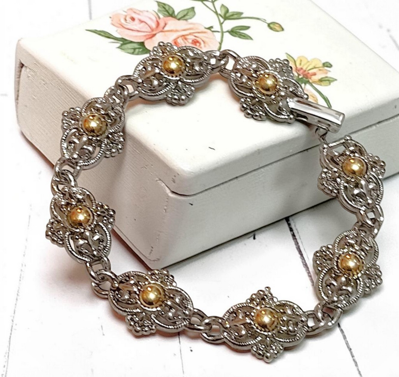 Park Lane Jewels Designer Bracelet Gold and Silver