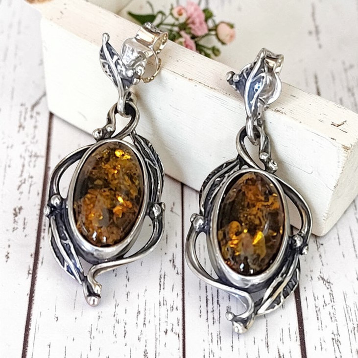 Baltic Amber Gemstone Earrings